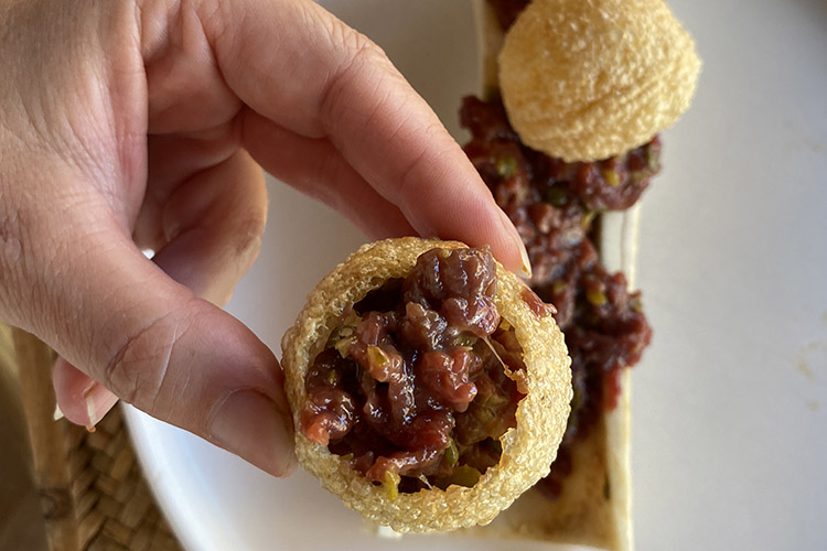 HCN retwagyu platos steak tartar